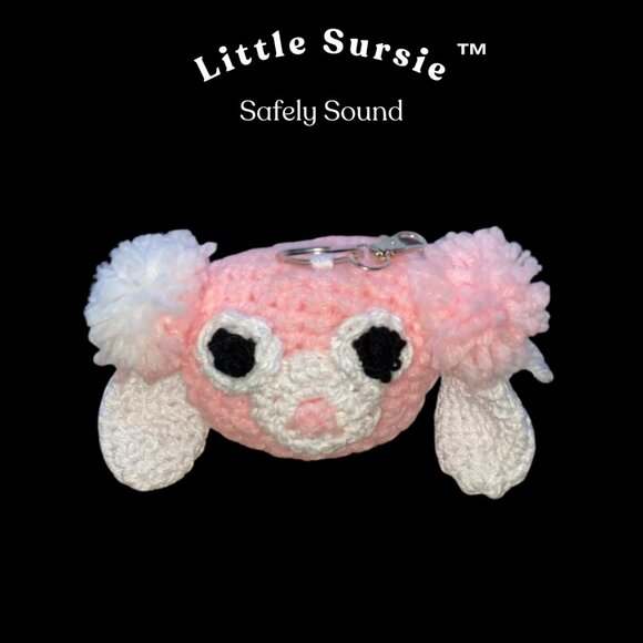 Handmade Crochet Amigurumi Keychain Charm "Safely Sound" Crocheted Plush - Picture 3 of 7